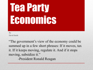 Tea Party Economics - New Paltz Central School District