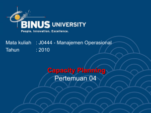Capacity - Binus Repository