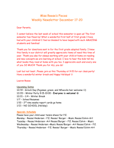 Miss Reese's Pieces Weekly Newsletter December 17