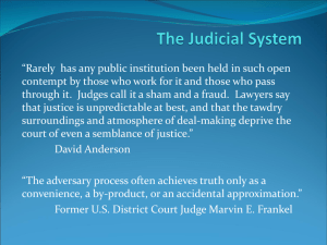 The Judicial System