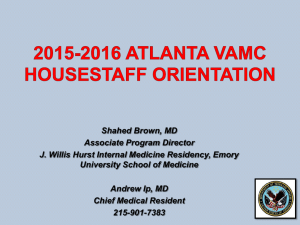 new intern orientation june 2015 - Emory VA info