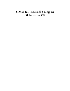 GMU KL-Round 5 Neg vs Oklahoma CR - openCaselist 2015-16