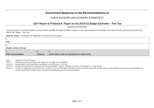 Government Responses to the Recommendations of