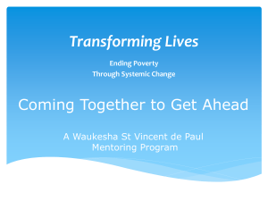 Coming Together to Get Ahead - Society of St. Vincent de Paul