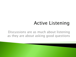 How to Promote Active Listening - Teaching and Learning Certificate