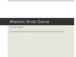 Rhetoric Study Game