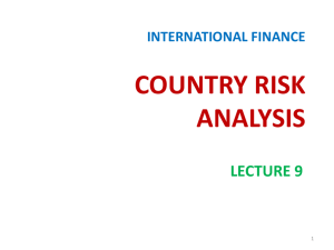 INTERNATIONAL FINANCE COUNTRY RISK ANALYSIS