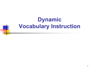 Dynamic Vocabulary Instruction