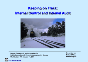 Internal control and audit - Richard Allen (PEFA)