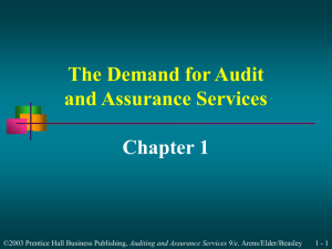 The Demand for Audit and Assurance Services
