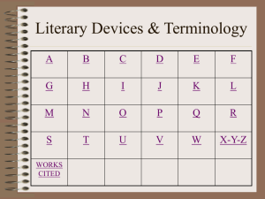 Literary Devices & Terminology