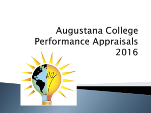 Self-appraisal - Augustana College