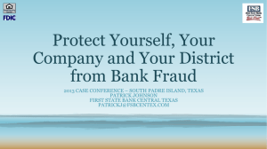 Protect Yourself, Your Company and Your District from Bank Fraud