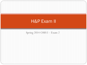 H&P Exam II (OMS I Spring 2014).