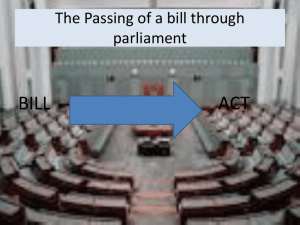 progress of a bill through parliament