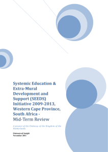 Systemic Education & Extra-Mural Development and Support (SEEDS)