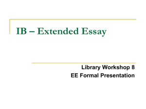 IB – Extended Essay - asm-ee