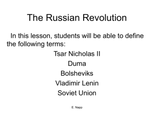 The Russian Revolution - White Plains Public Schools