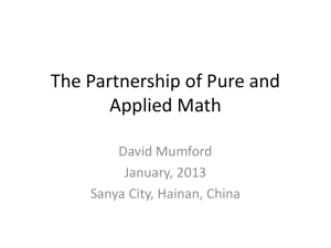 The Synergy of Pure and Applied Math, of the Abstract and the Concrete