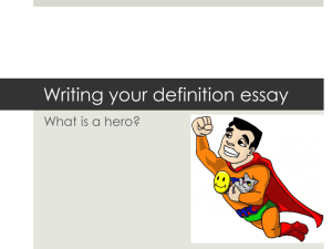 Writing your definition essay