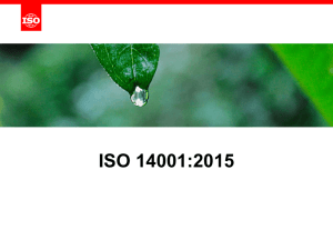 Introduction to ISO 14001:2015