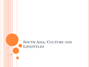 South Asia: Culture and Lifestyles