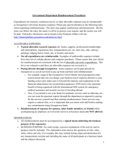 Conference Travel Reimbursement Policies