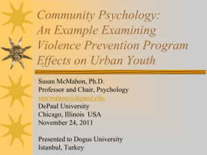 Evaluation of a Violence Prevention Program with Low