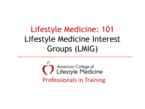 Intro - American College of Lifestyle Medicine