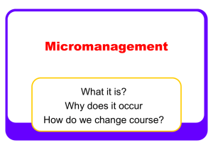 Micromanagement PowerPoint