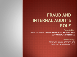 Considering Fraud in Audit Engagements