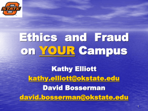 Fraud in a University Culture - Fiscal & Administrative Compliance