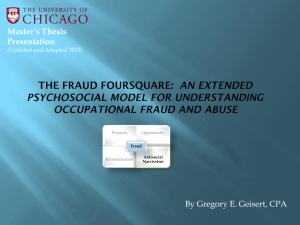 The Fraud Foursquare: An Expanded Hypothetical Model for