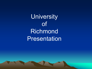 University of Richmond Presentation 2009 - Virginia
