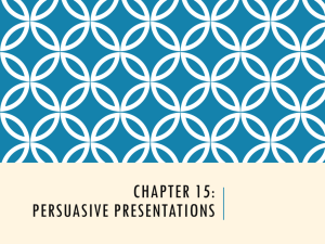 Speech PPT for Ch. 15 (persuasive)