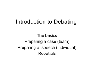 Introduction to Debating