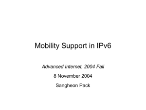 Mobile IPv6 - MMLab