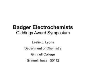 Badger Electrochemists - Loyola University Chicago