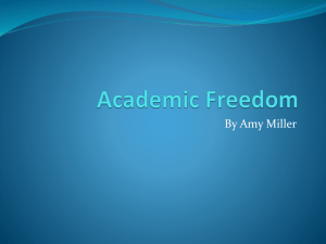 Academic Freedom - Amy Miller's Administrative Portfolio