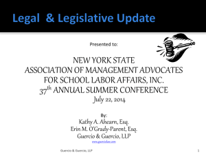 Legal & Legislative Update