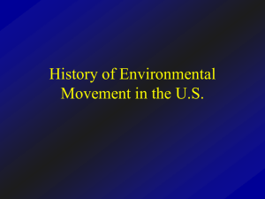 History of Environmental Movement in the U.S.