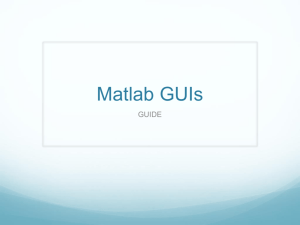 Matlab GUIs