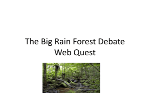 The Big Rain Forest Debate Web Quest