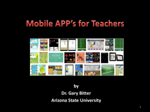 Mobile APP's for Teachers - Technology Based Learning