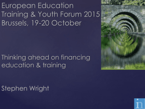 Stephen Wright - European Education, Training And Youth Forum 2015