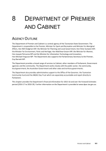 8. Department of Premier and Cabinet