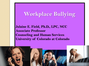 Workplace Bullying Why Women? - Academic Management Institute