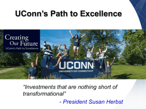 UConn's Path to Excellence - University of Connecticut