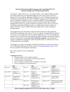 Advanced Placement English Language and Composition/ENG 151