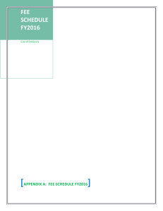 FY16 Fee Schedule